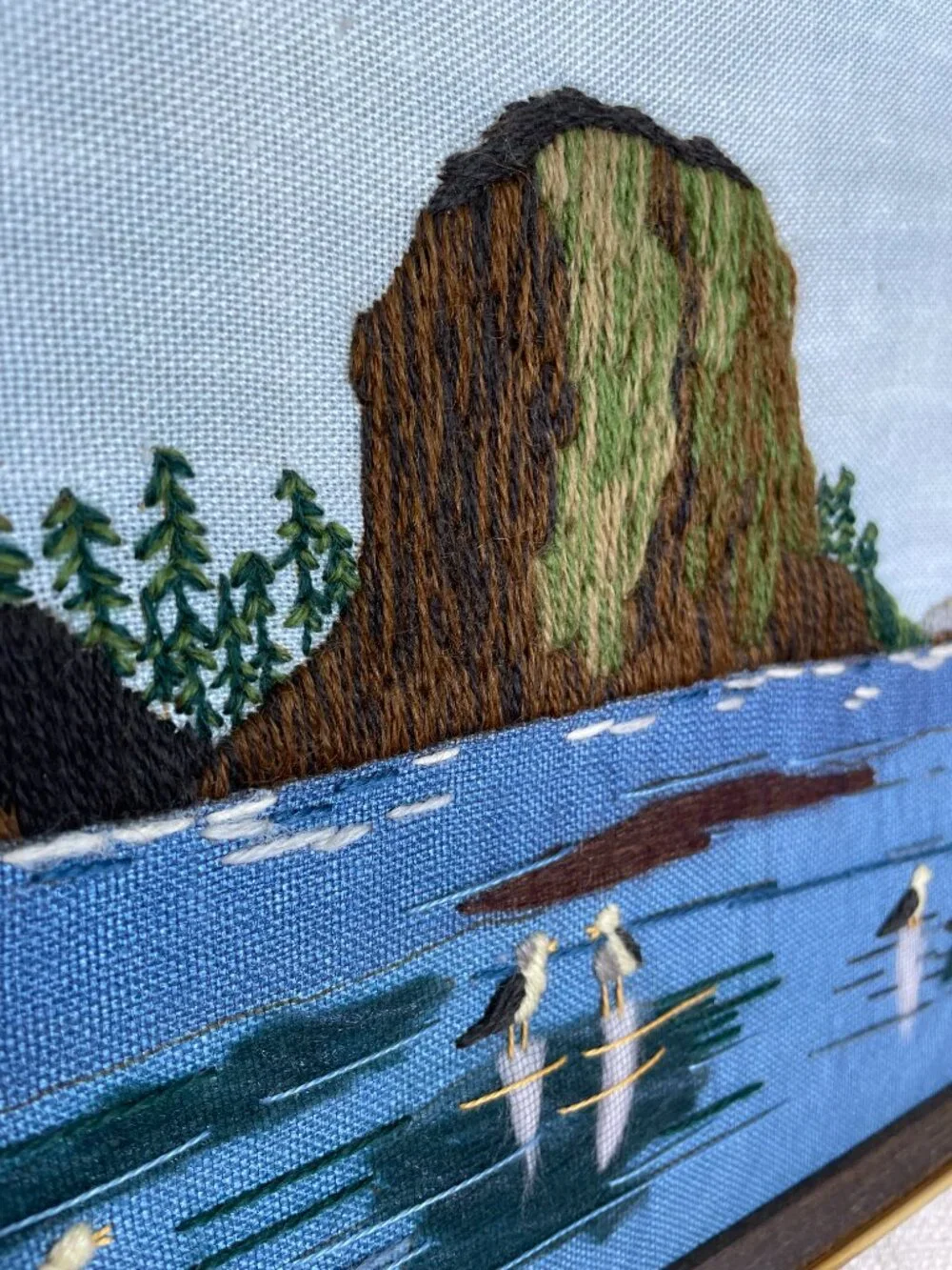 Vintage wool embroidered